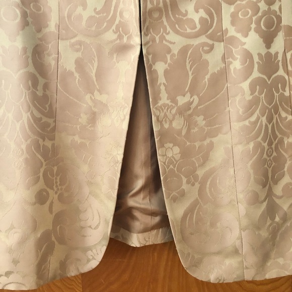 Ellen Tracy evening coat, jacquard silk rose gold - Picture 7 of 12